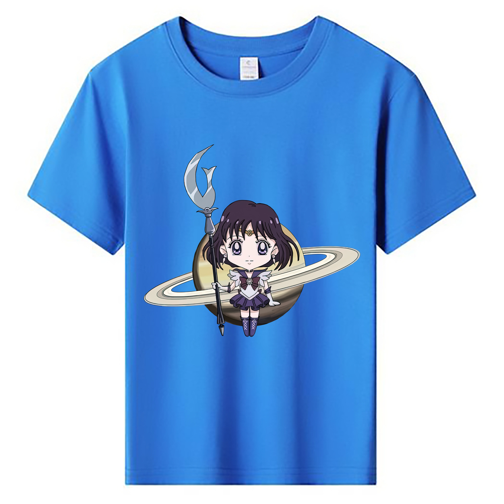 （画像用） 美少女戦士セーラームーン 土萠ほたる Sailor Moon Tomoe Hotaru （セーラーサターン；Sailor Saturn） 綿100％キッズTシャツ（フロントプリント）